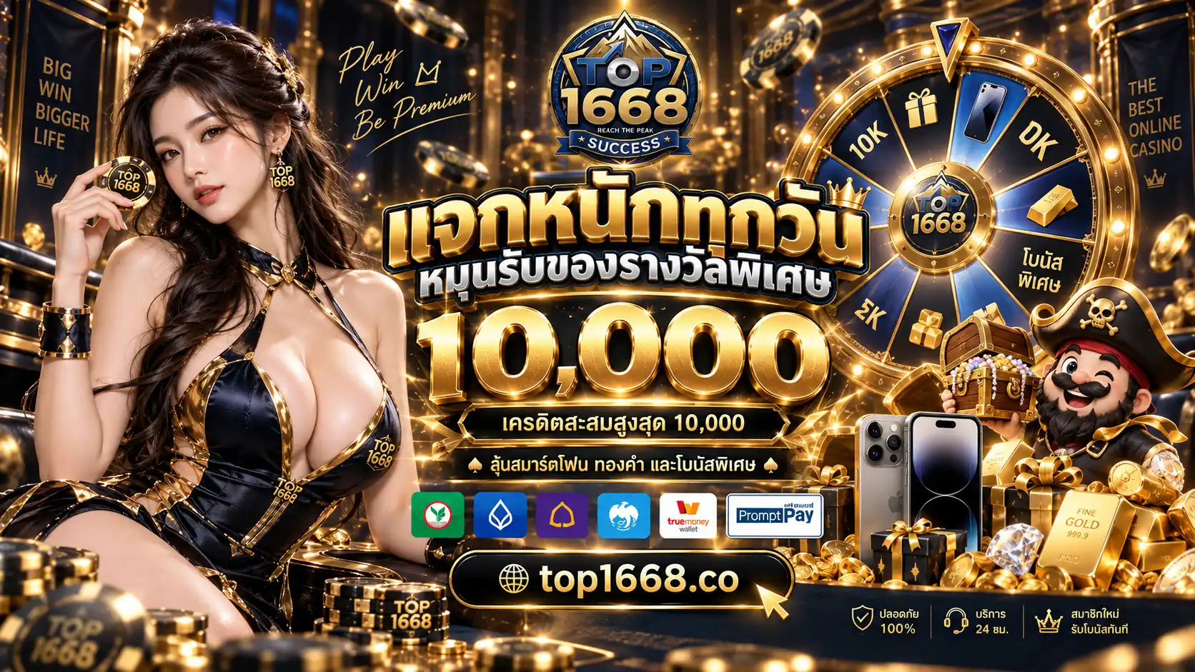 TOP1668 เว็บสล็อตสุดปังมาแรง 2026 ทุนน้อยแตกหนัก ระบบออโต้ไว